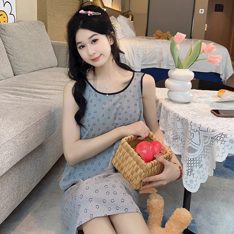 Women's Summer Cotton-Feel Tank Top & Shorts Loungewear Set photo 4 (style SM-4A7A16)