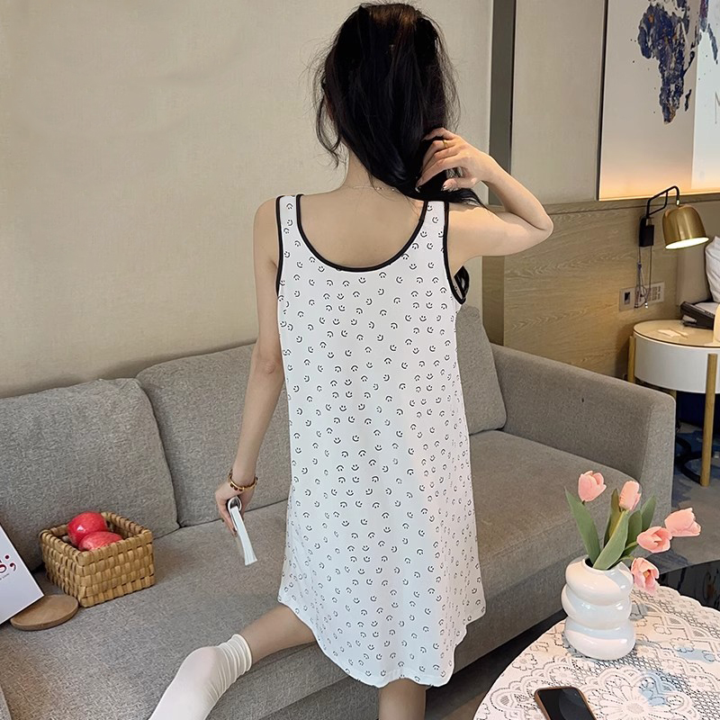 Women's Summer Cotton-Feel Tank Top & Shorts Loungewear Set photo 6 (style SM-4A7A16)