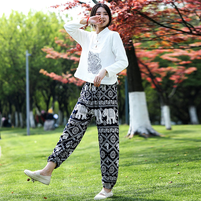 Ethnic Elephant Pants New Rayon Bloomers Pants Thailand Tourist Rayon photo 3 (style 951349739024)