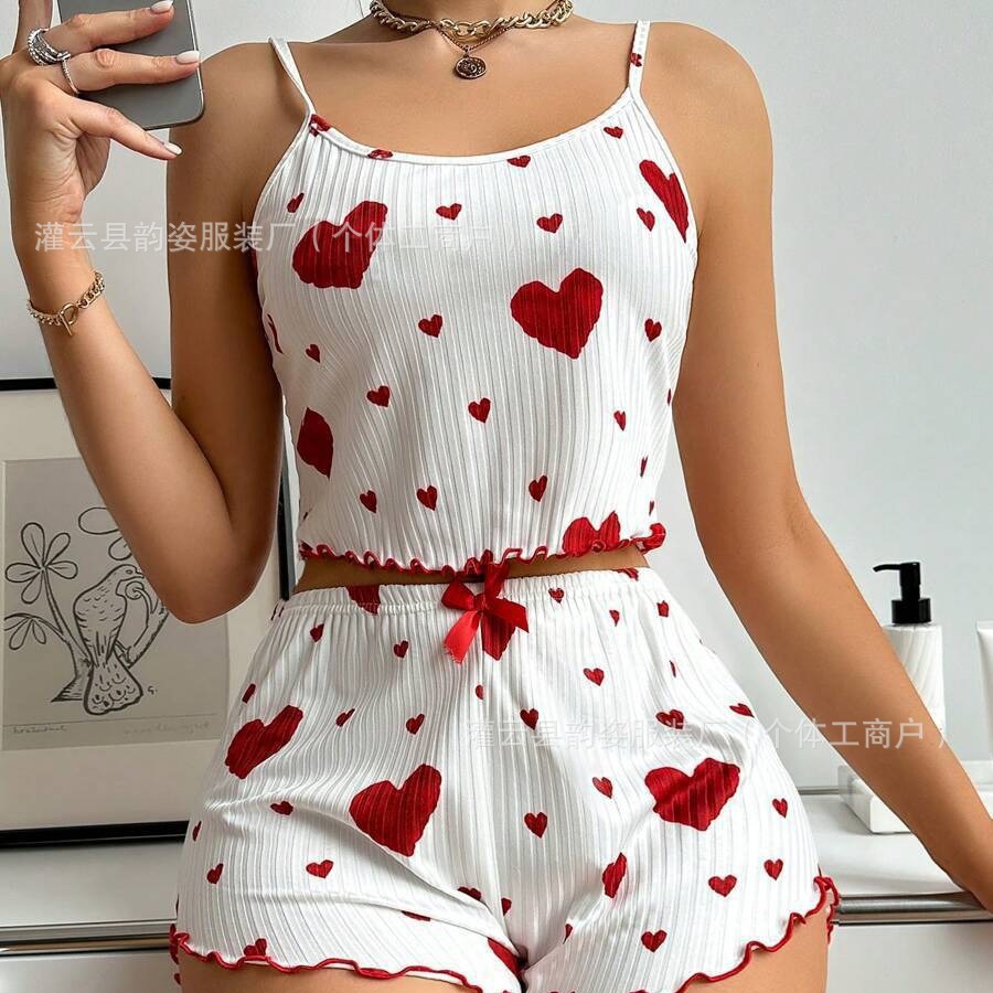 Cross-border 2026 Hot Homewear Pajamas Women Summer Plus Sexy Camisole photo 2 (style 958014838209)