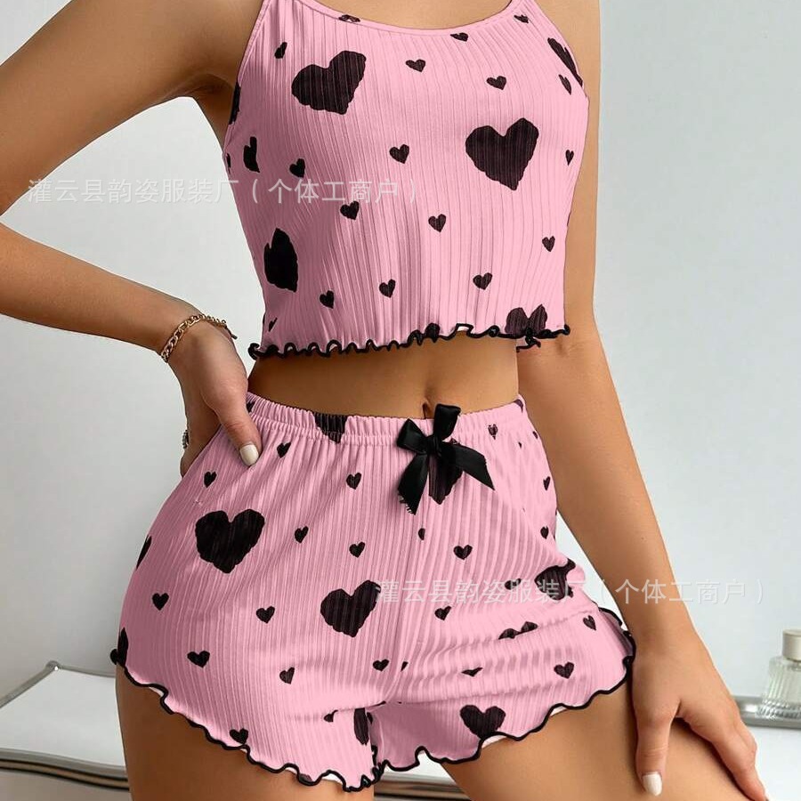 Cross-border 2026 Hot Homewear Pajamas Women Summer Plus Sexy Camisole photo 4 (style 958014838209)