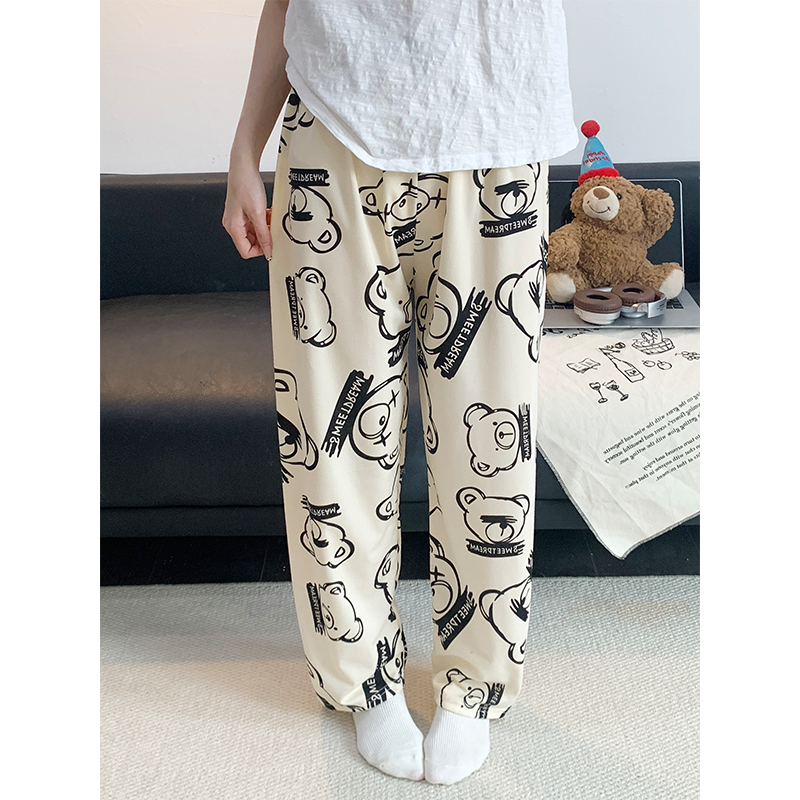 Women's Summer Imitation Cotton Pajama Set, Short Sleeve & Shorts, Bre photo 4 (style SM-0F2E9B)
