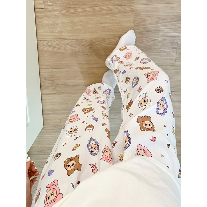 Summer Cotton Homewear Women Short Sleeve Shorts 2 Pcs Breathable Comf photo 3 (style 251)