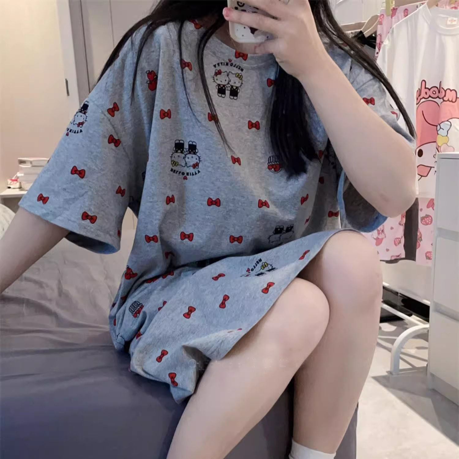夏季仿棉吊带睡裙女宽松显瘦舒适透气家居睡衣裙