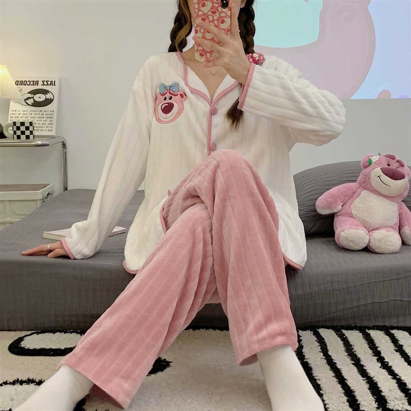 Summer Cotton Cardigan Homewear Women Short Sleeve Shorts 2 Pcs Breath photo 2 (style 062)