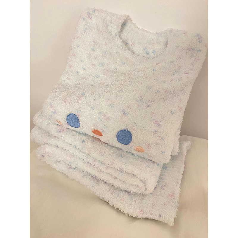 Summer Cotton Homewear Women Short Sleeve Shorts 2 Pcs Breathable Comf photo 2 (style 109)