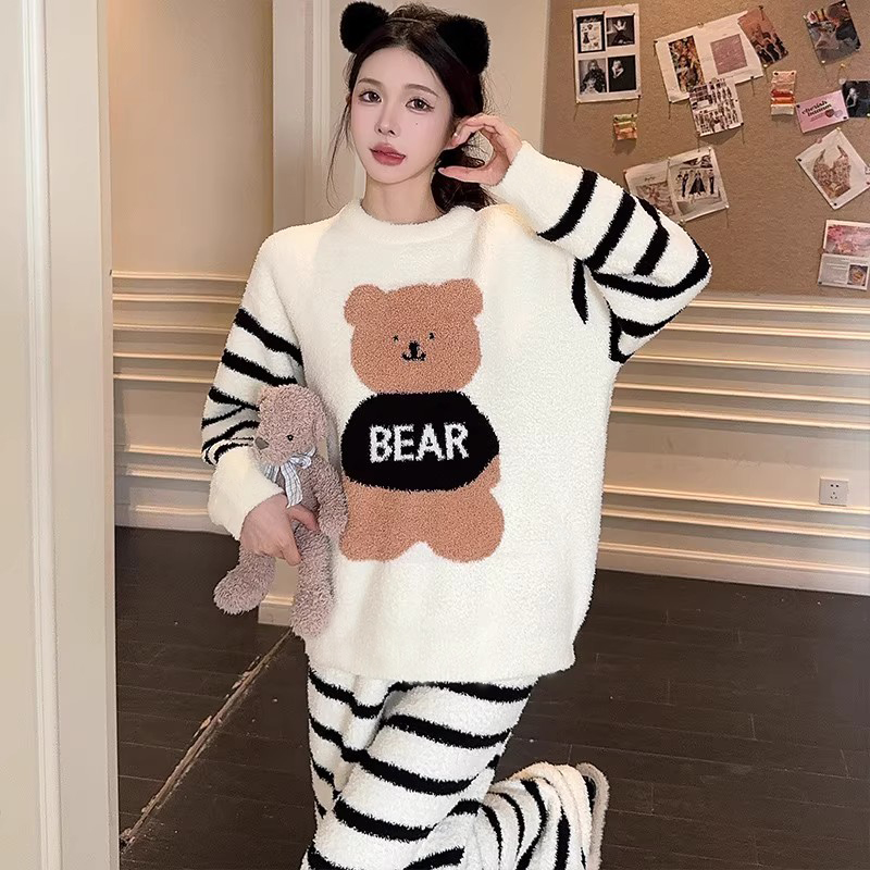 Summer Cotton Homewear Women Short Sleeve Shorts 2 Pcs Breathable Comf photo 2 (style 252)