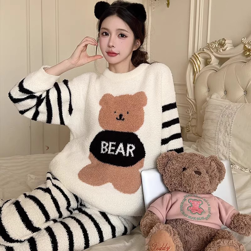 Summer Cotton Homewear Women Short Sleeve Shorts 2 Pcs Breathable Comf photo 3 (style 252)