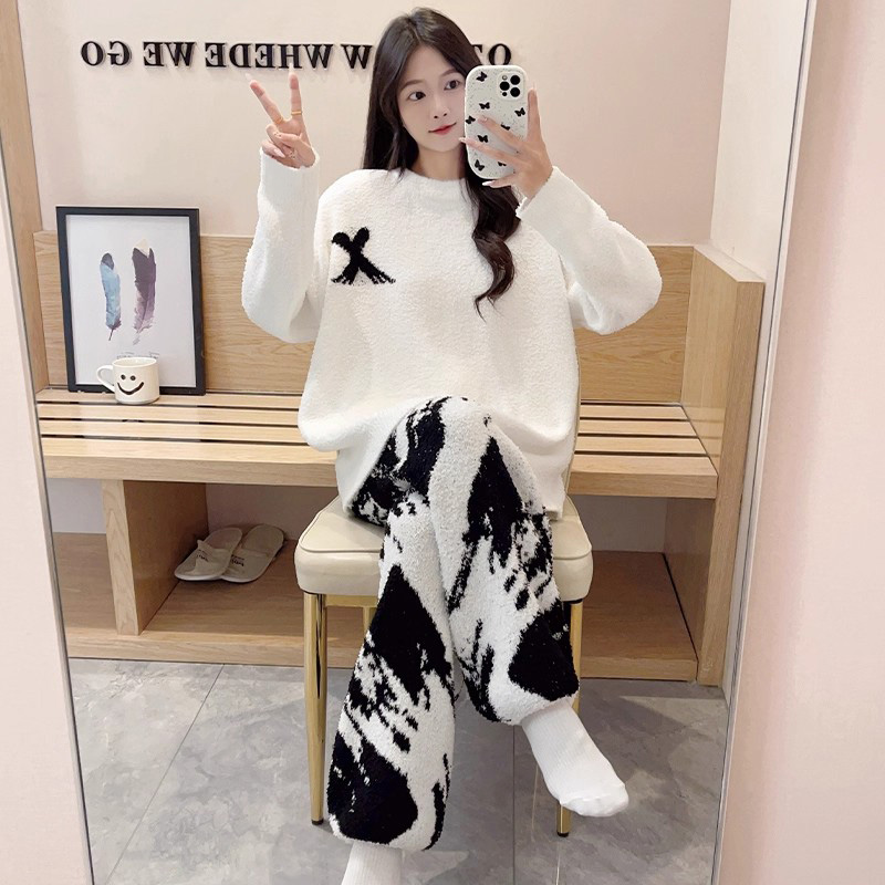 Summer Cotton Pullover Homewear Women Short Sleeve Shorts 2 Pcs Breath photo 4 (style 256)