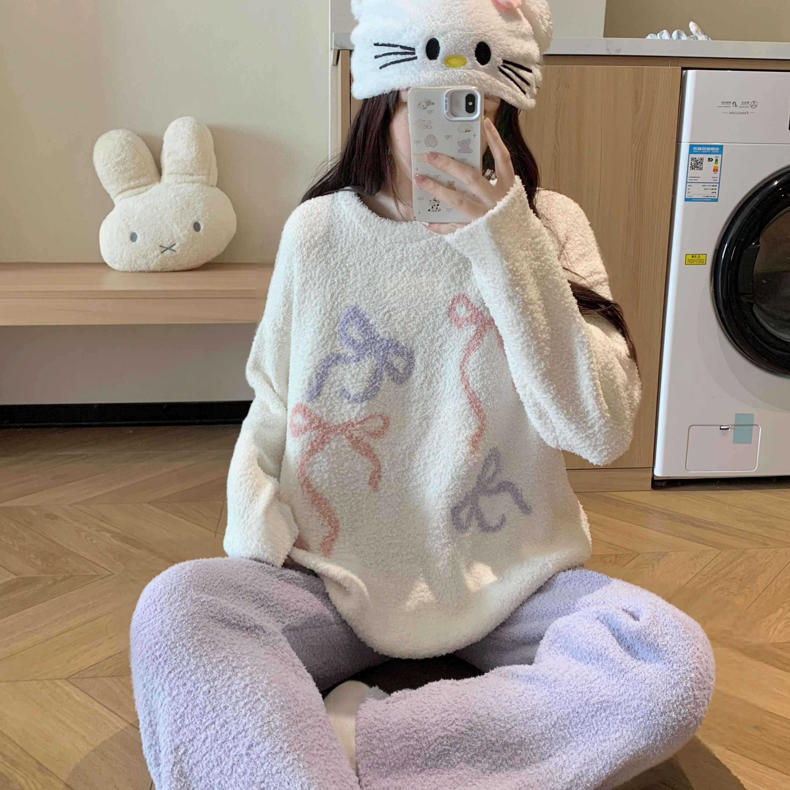 Summer Cotton Homewear Women Short Sleeve Shorts 2 Pcs Breathable Comf photo 3 (style 263)