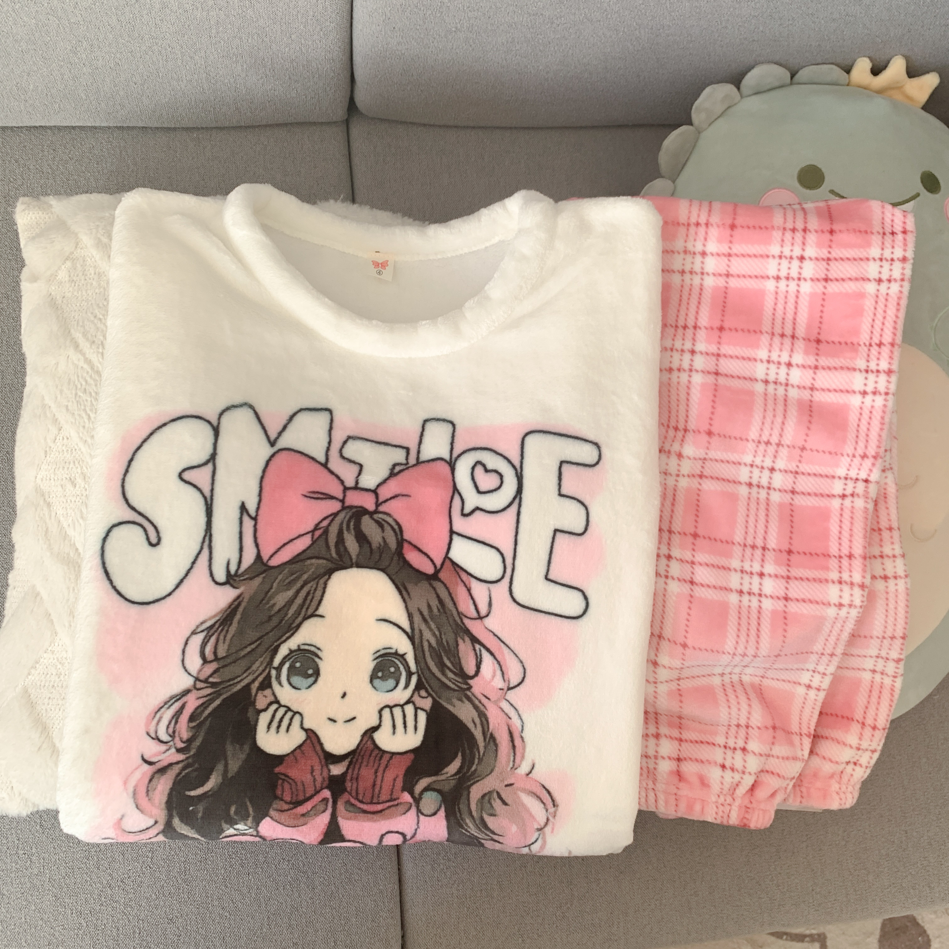 Summer Cotton Homewear Women Short Sleeve Shorts 2 Pcs Breathable Comf photo 2 (style 270281)