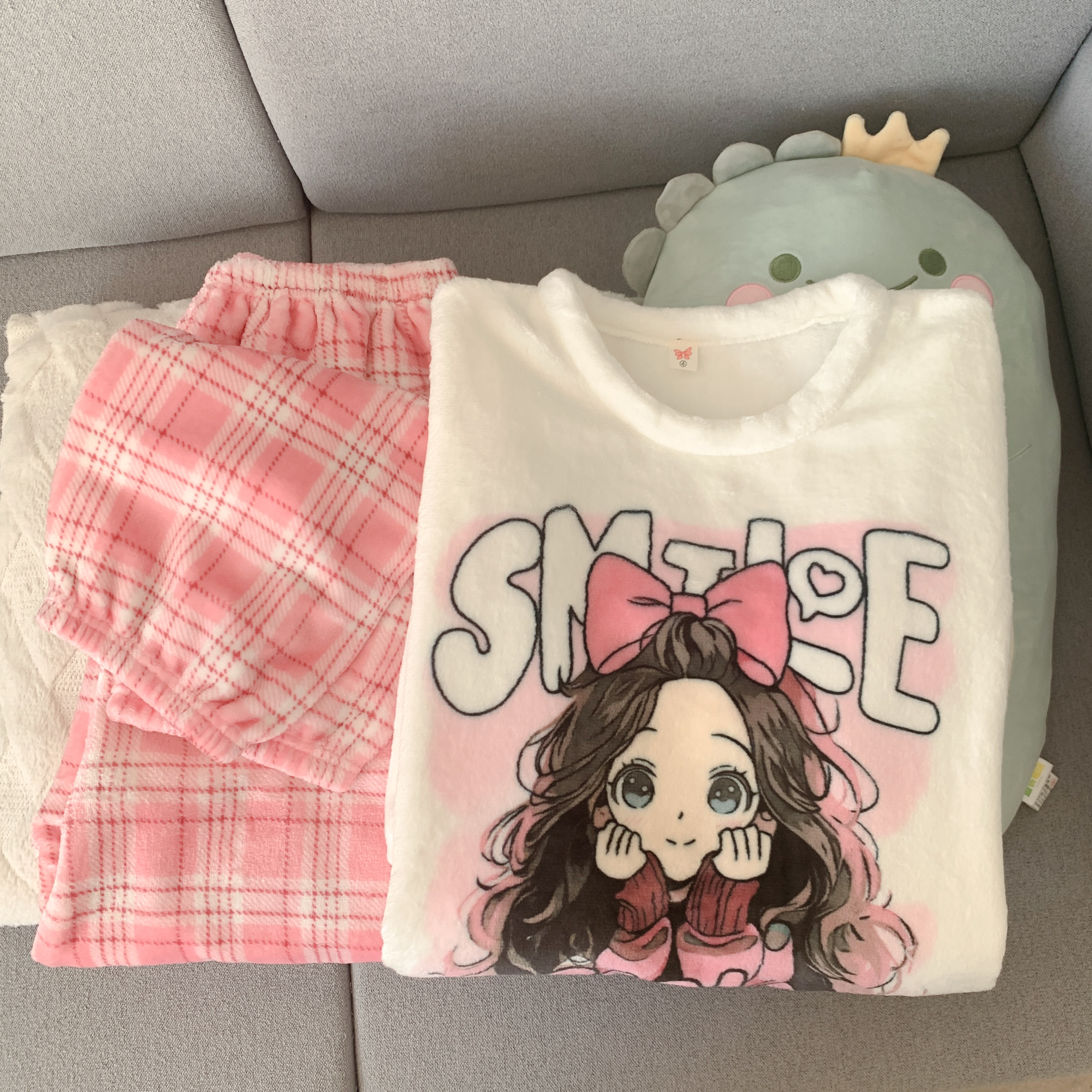 Summer Cotton Homewear Women Short Sleeve Shorts 2 Pcs Breathable Comf photo 4 (style 270281)