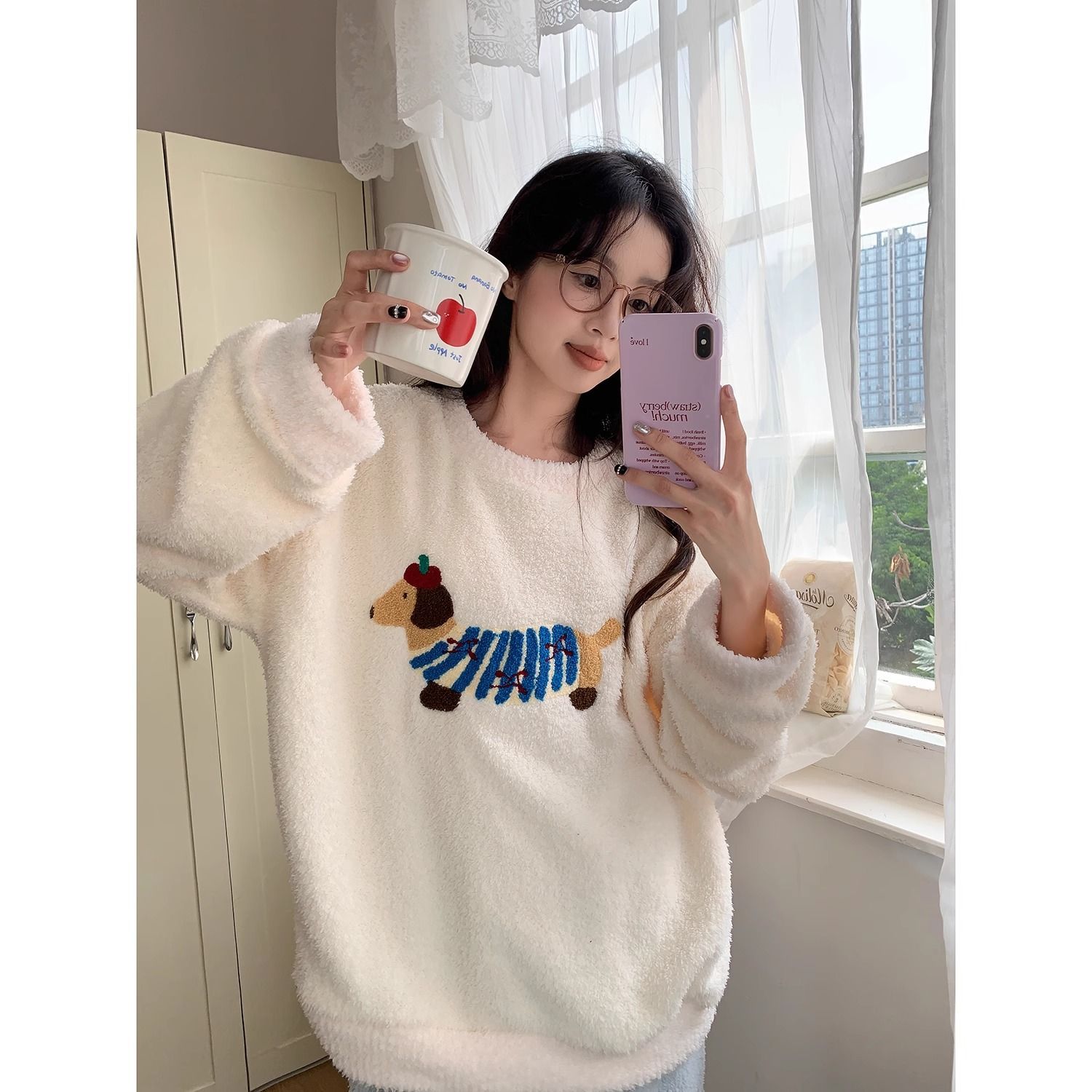 Summer Cotton Homewear Women Short Sleeve Shorts 2 Pcs Breathable Comf photo 4 (style 28830)