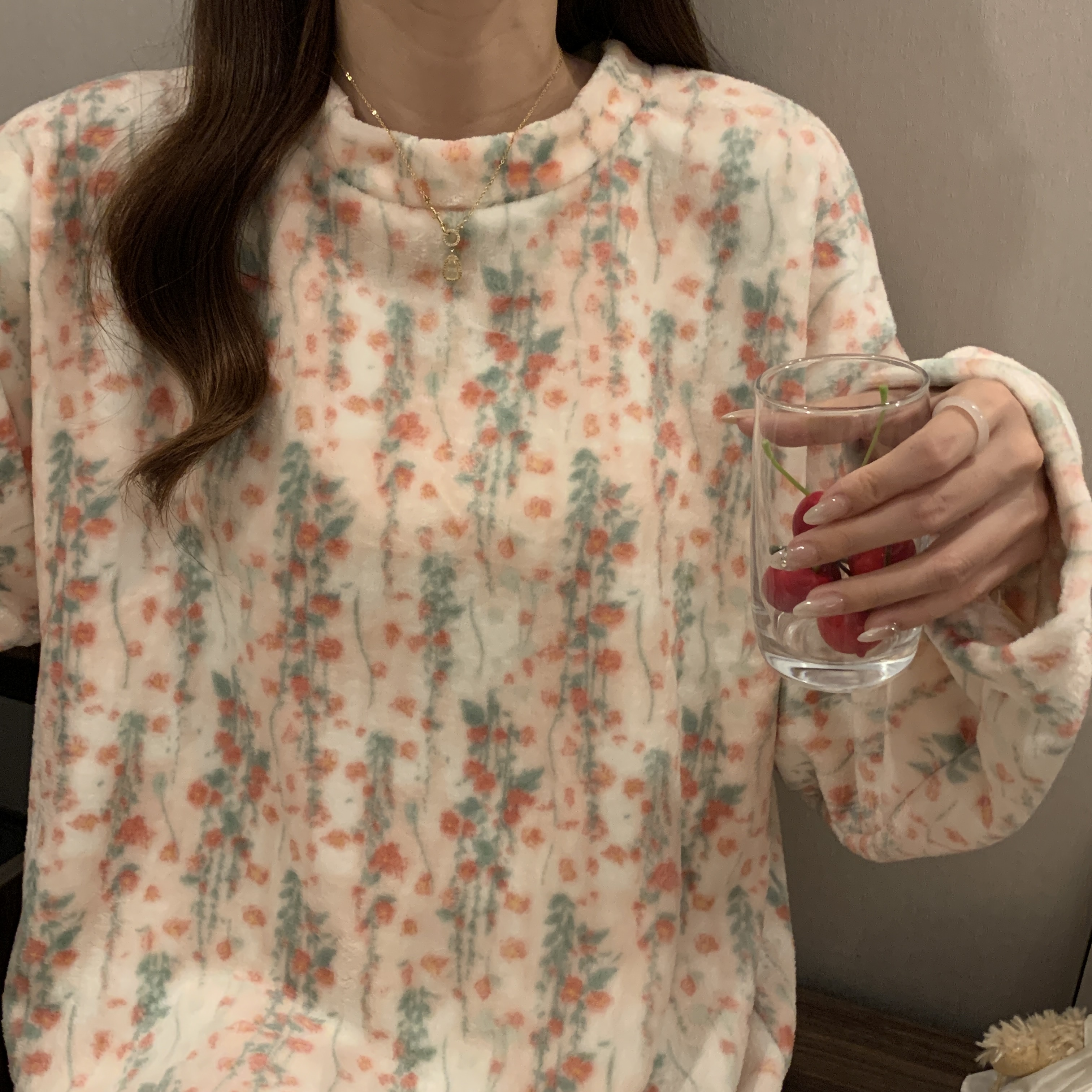 Autumn Winter Flannel Camisole Nightgown Women Loose Slim Breathable H photo 6 (style 31118)