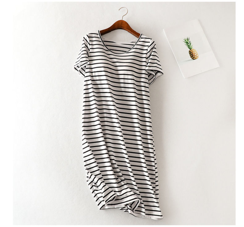 Summer Cotton Homewear Women Short Sleeve Shorts 2 Pcs Breathable Comf photo 3 (style local-XF)
