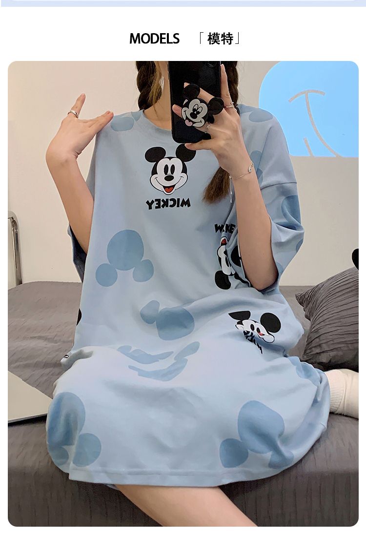 Summer Cotton Homewear Women Short Sleeve Shorts 2 Pcs Breathable Comf photo 7 (style local-XF)