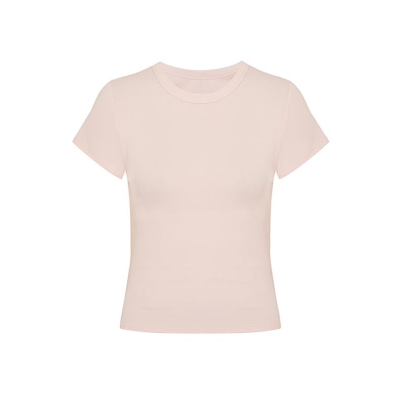 2 19-32.3 Slim Fit Shoulder T-Shirt Women Summer Hot Waist Base Layer photo 7 (style 219323)