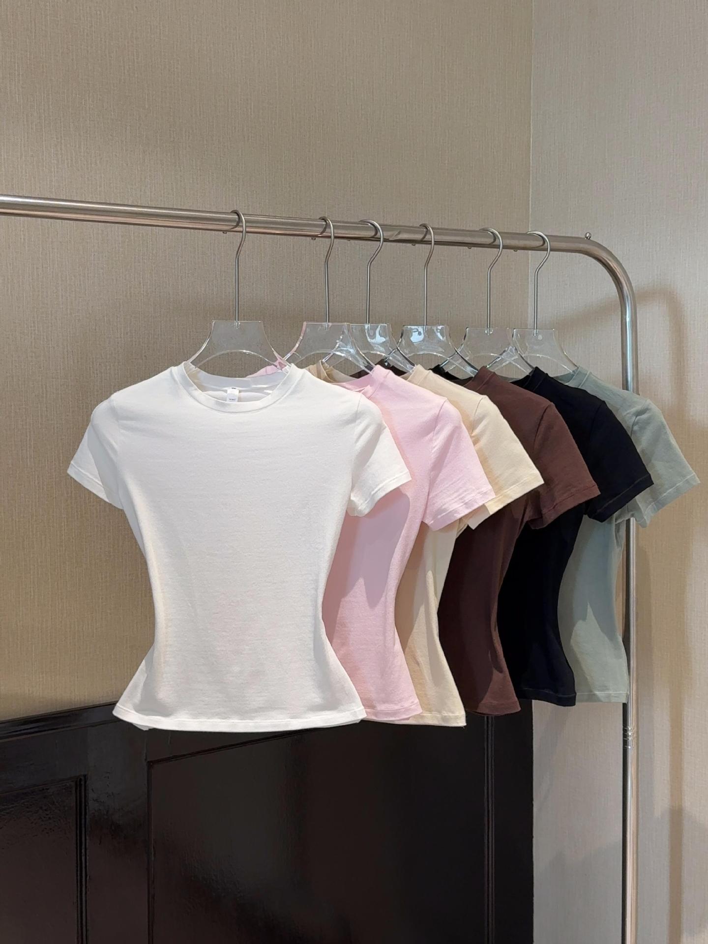 SKM Cardaire Cotton Jersey Short Sleeve T-Shirt Antibacterial Long Staple Cotton Elastic Slim