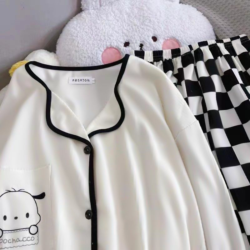 Summer Cotton Homewear Women Short Sleeve Shorts 2 Pcs Breathable Comf photo 6 (style local-主图)