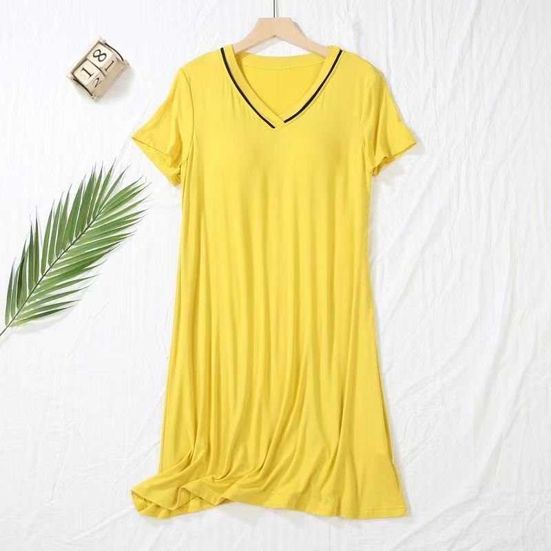 Summer Cotton-Like With Pads Camisole Nightgown Women Loose Slim Breat photo 2 (style 16012)