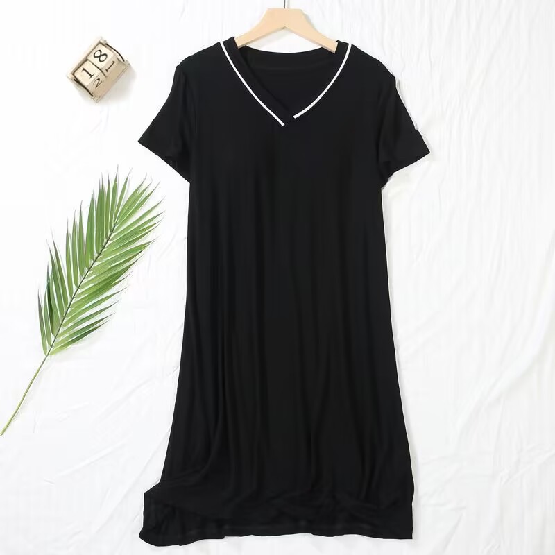 Summer Cotton-Like With Pads Camisole Nightgown Women Loose Slim Breat photo 5 (style 16012)