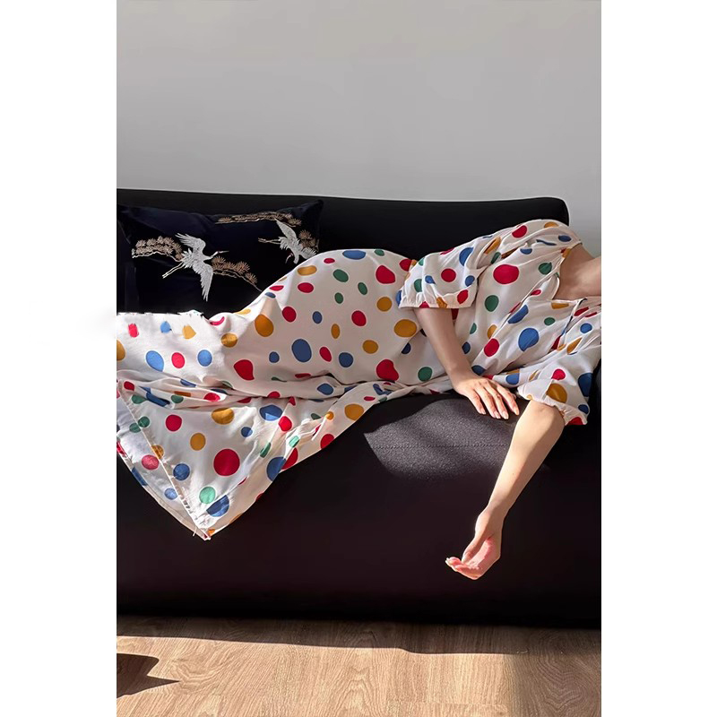 Summer Cotton-Like Camisole Nightgown Women Loose Slim Breathable Home photo 2 (style 12)