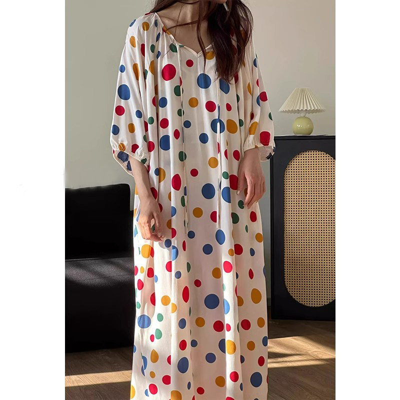 Summer Cotton-Like Camisole Nightgown Women Loose Slim Breathable Home photo 3 (style 12)