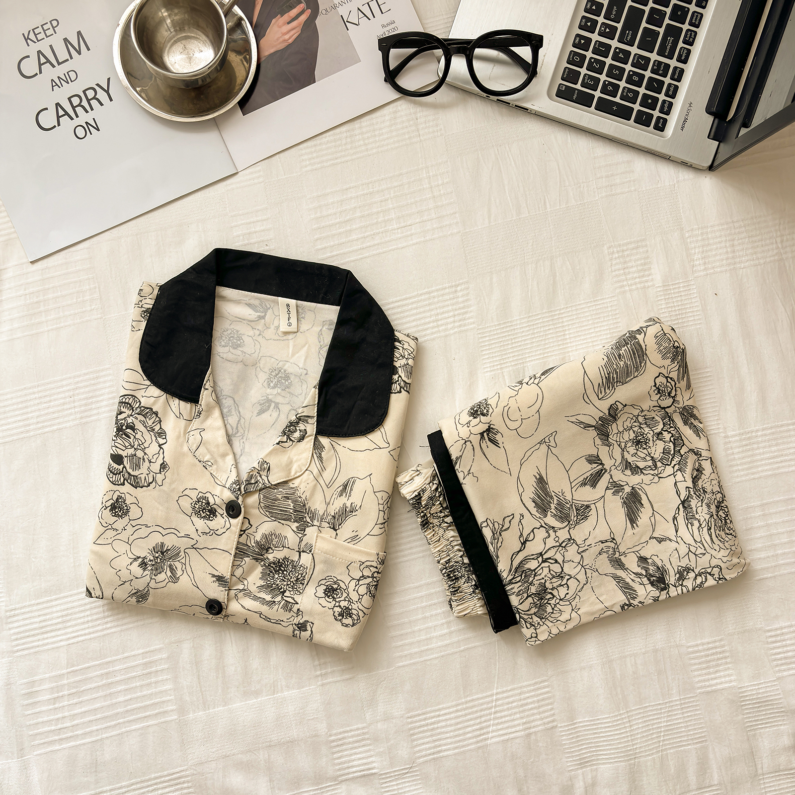 Summer Cotton-Like Cardigan Homewear Women Short Sleeve Shorts 2 Pcs B photo 1 (style 22)