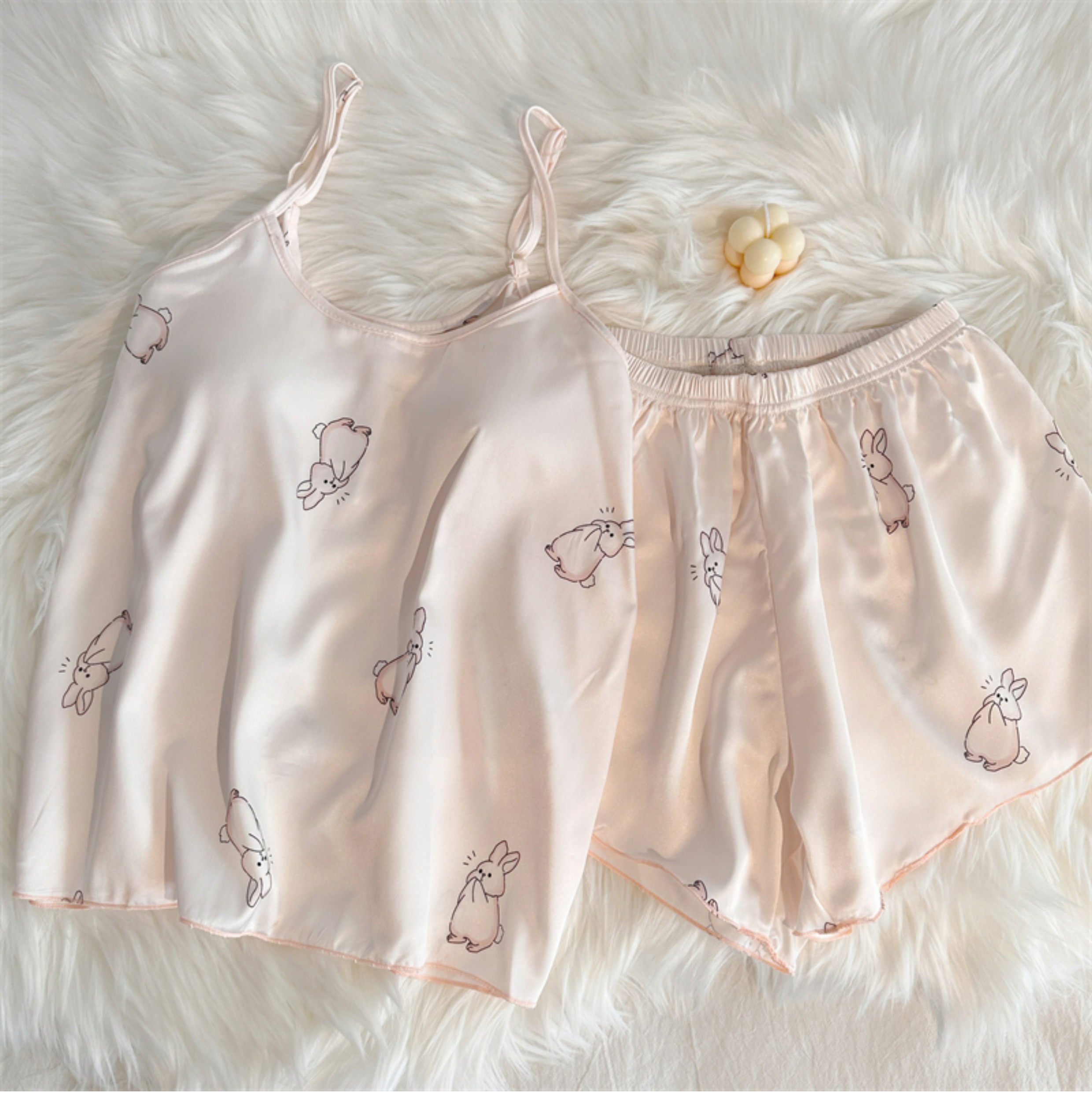Summer Ice Silk Homewear Women Short Sleeve Shorts 2 Pcs Breathable Co photo 2 (style 18)