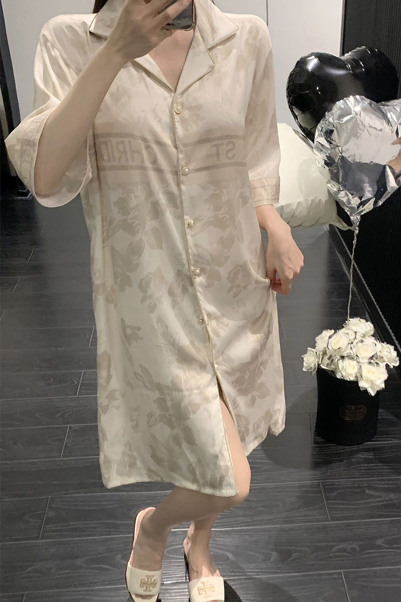 Summer Cotton Cardigan Camisole Nightgown Women Loose Slim Breathable photo 1 (style 30)