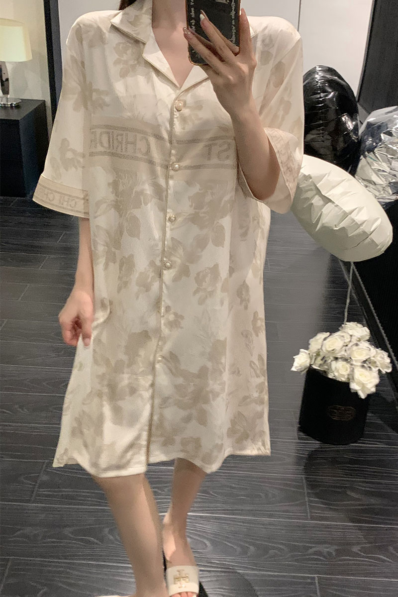 Summer Cotton Cardigan Camisole Nightgown Women Loose Slim Breathable photo 2 (style 30)