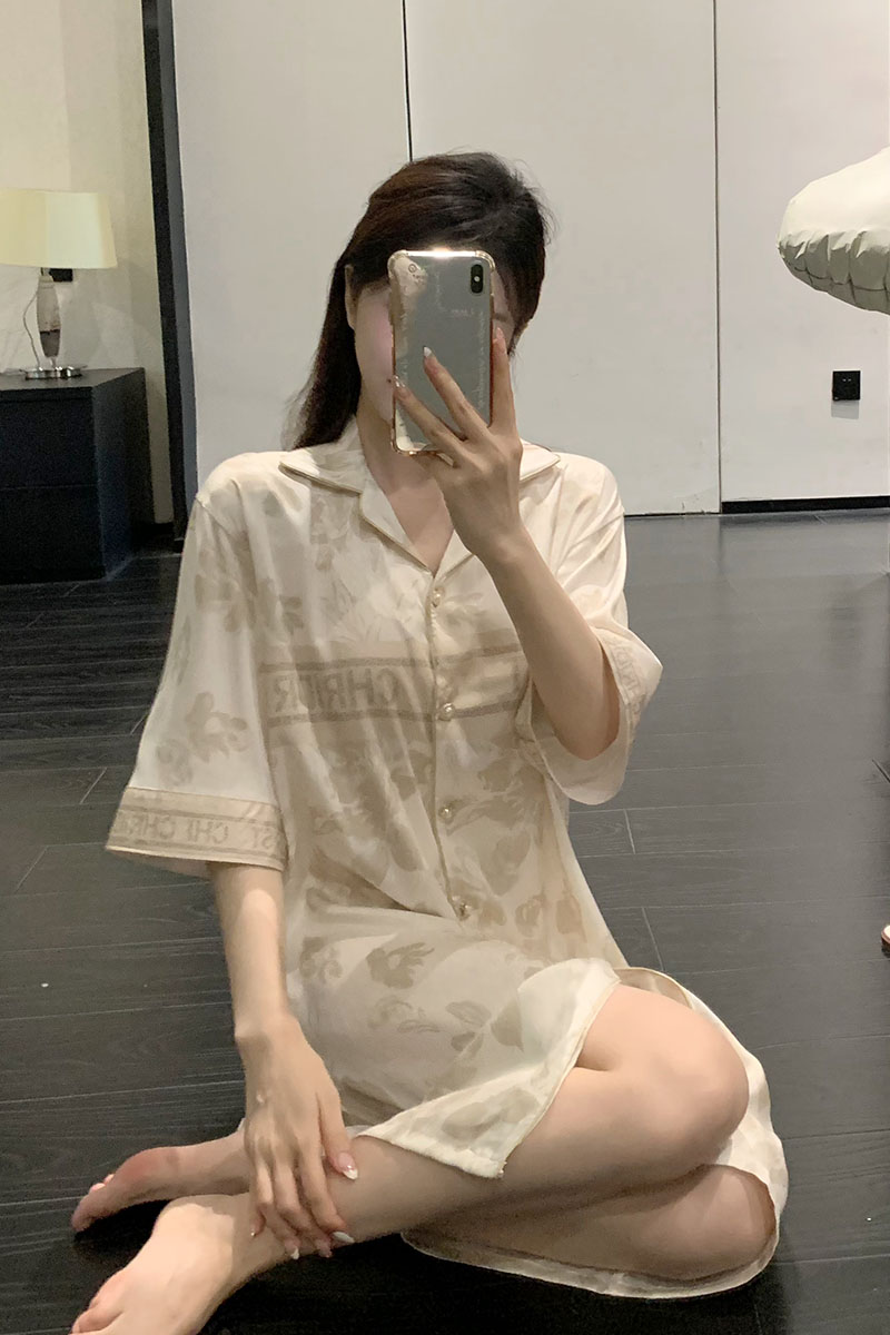 Summer Cotton Cardigan Camisole Nightgown Women Loose Slim Breathable photo 3 (style 30)