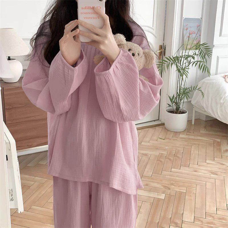 Summer Cotton Long Sleeve Pullover Homewear Women Short Sleeve Shorts photo 3 (style 14)