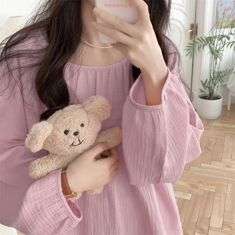 Summer Cotton Long Sleeve Pullover Homewear Women Short Sleeve Shorts photo 6 (style 14)