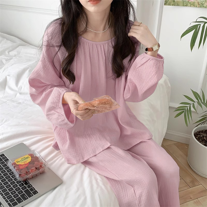 Summer Cotton Long Sleeve Pullover Homewear Women Short Sleeve Shorts photo 7 (style 14)
