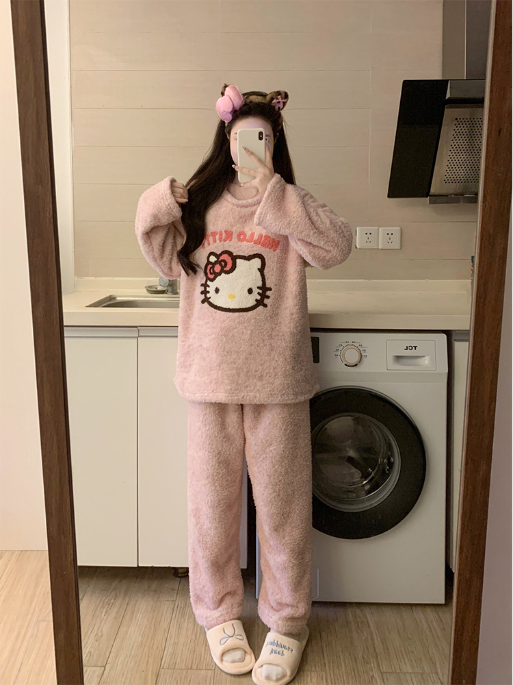 Summer Cotton Homewear Women Short Sleeve Shorts 2 Pcs Breathable Comf photo 6 (style local-实拍)