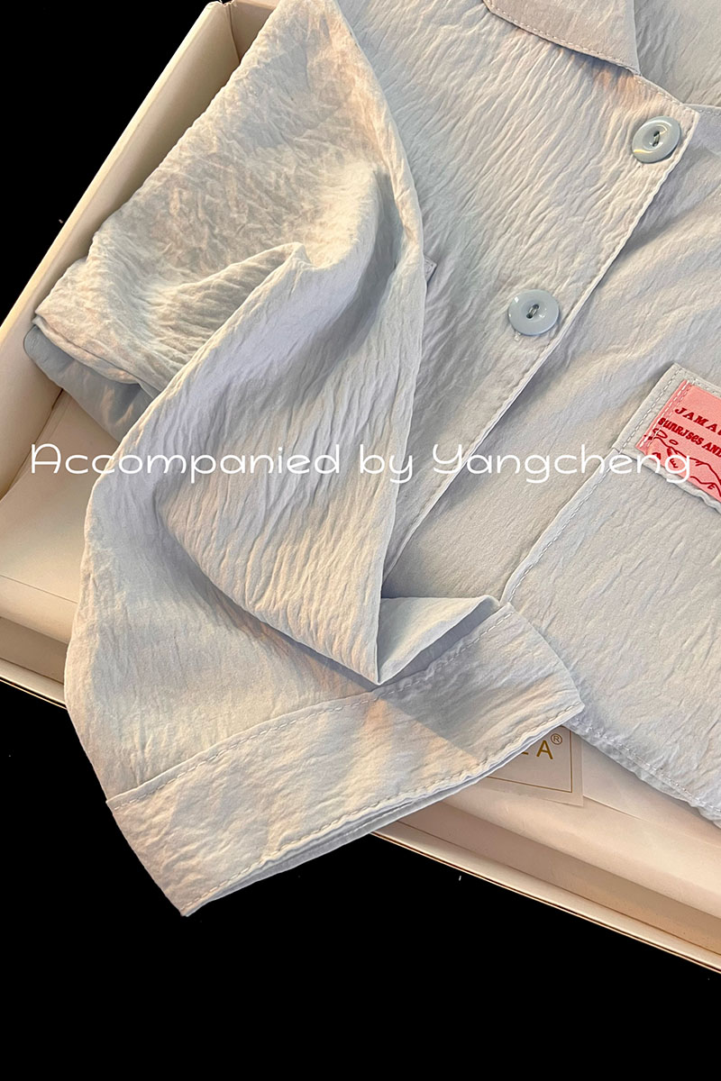 Summer Cloud Cotton Homewear Women Short Sleeve Shorts 2 Pcs Breathabl photo 1 (style 712525)