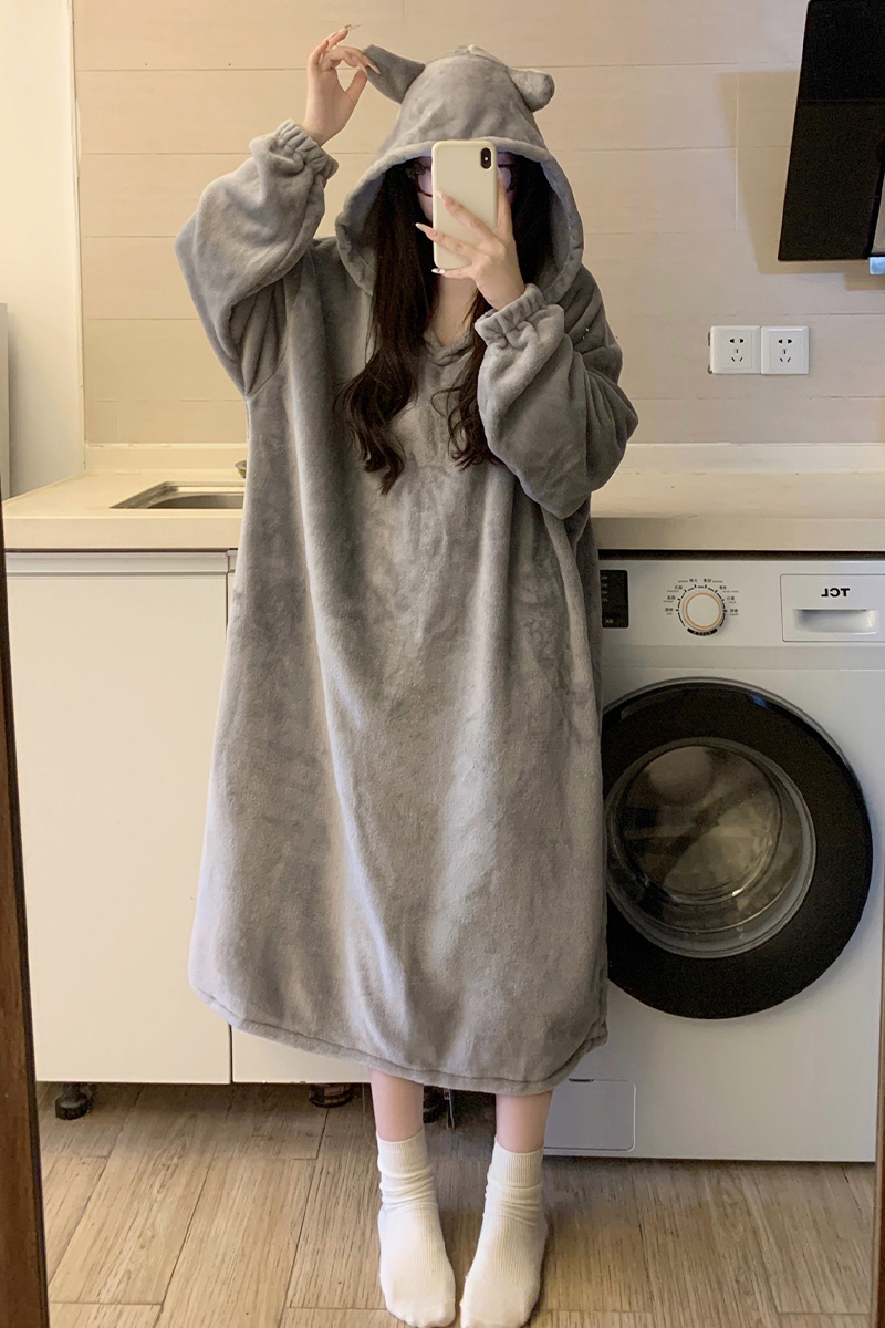 Autumn Winter Coral Fleece Homewear Women Short Sleeve Shorts 2 Pcs Thick Warm Wholesale