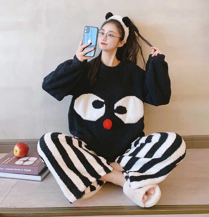 Summer Cotton Homewear Women Short Sleeve Shorts 2 Pcs Breathable Comf photo 6 (style local-新图P好)
