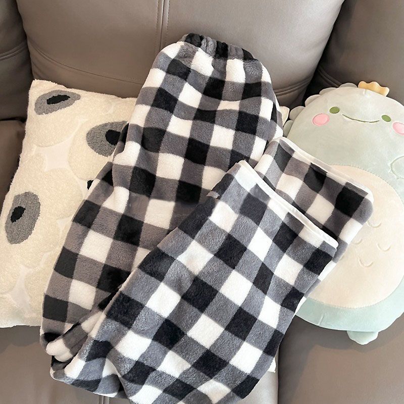 Autumn Winter Flannel Homewear Women Short Sleeve Shorts 2 Pcs Thick W photo 6 (style 21)