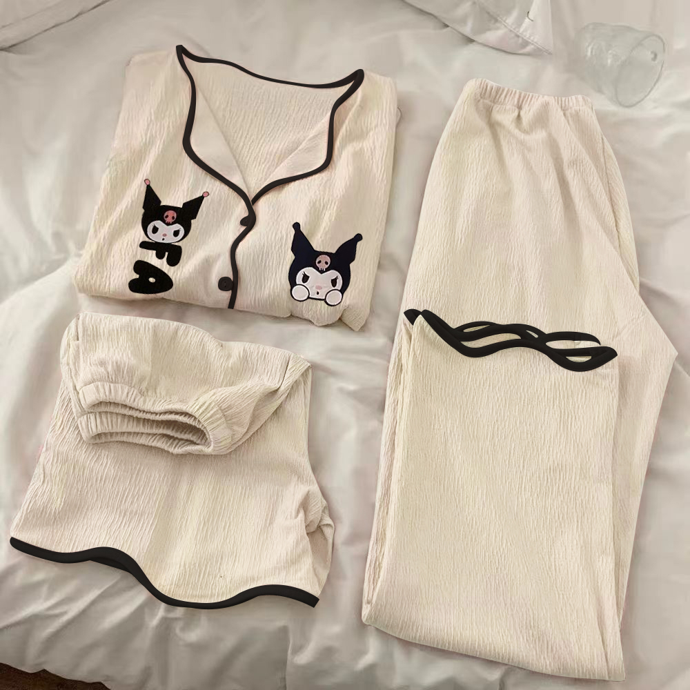 Summer Cotton Homewear Women Short Sleeve Shorts 2 Pcs Breathable Comf photo 1 (style 20)