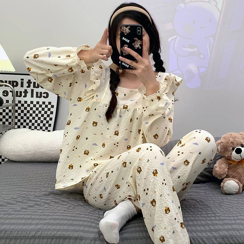 Summer Cotton With Pads Homewear Women Short Sleeve Shorts 2 Pcs Breat photo 6 (style 24)