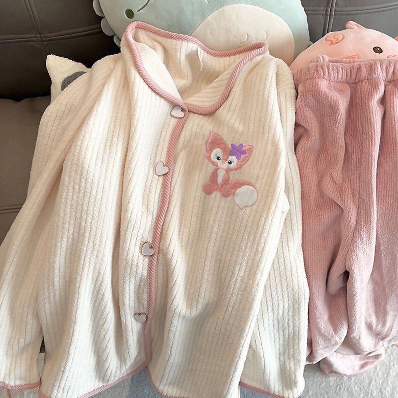 Summer Cotton Homewear Women Short Sleeve Shorts 2 Pcs Breathable Comf photo 5 (style local-玲娜贝儿)