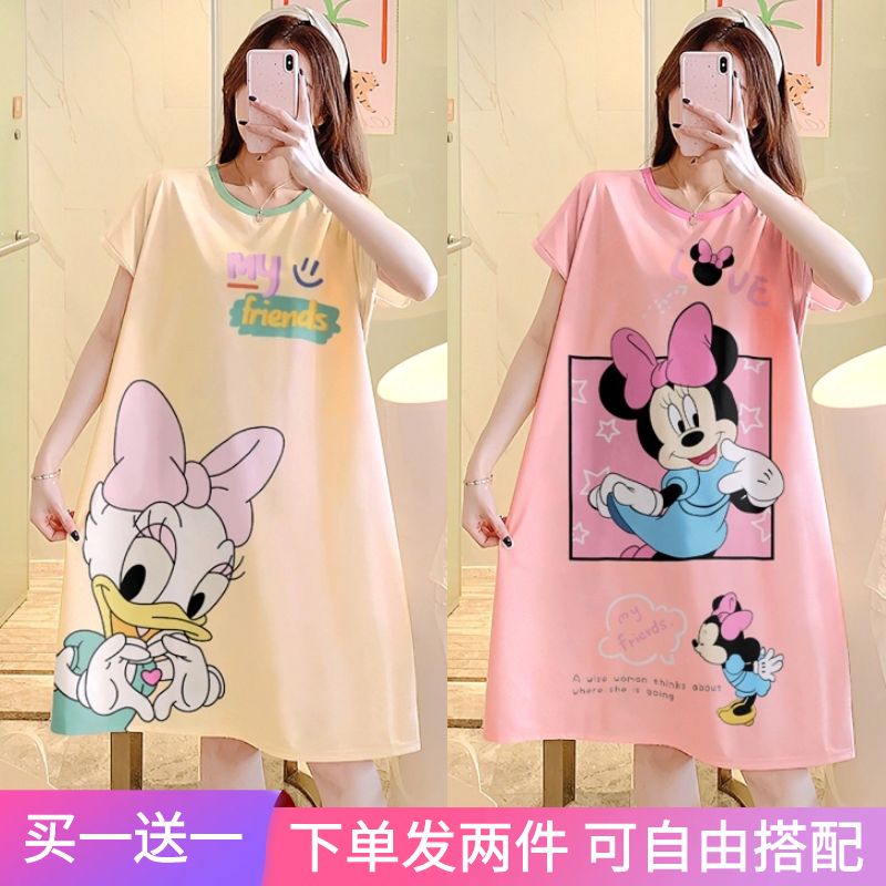 Summer Cotton Camisole Nightgown Women Loose Slim Breathable Home Dres photo 3 (style 36)