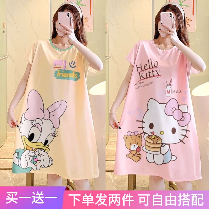 Summer Cotton Camisole Nightgown Women Loose Slim Breathable Home Dres photo 6 (style 36)