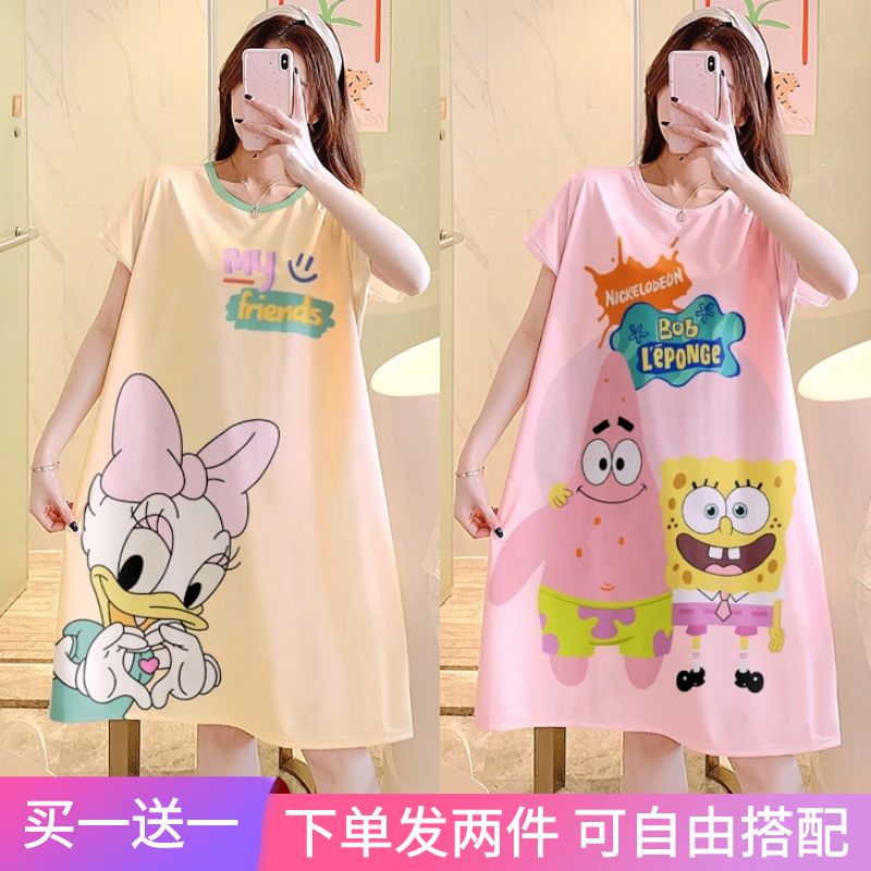Summer Cotton Camisole Nightgown Women Loose Slim Breathable Home Dres photo 7 (style 36)