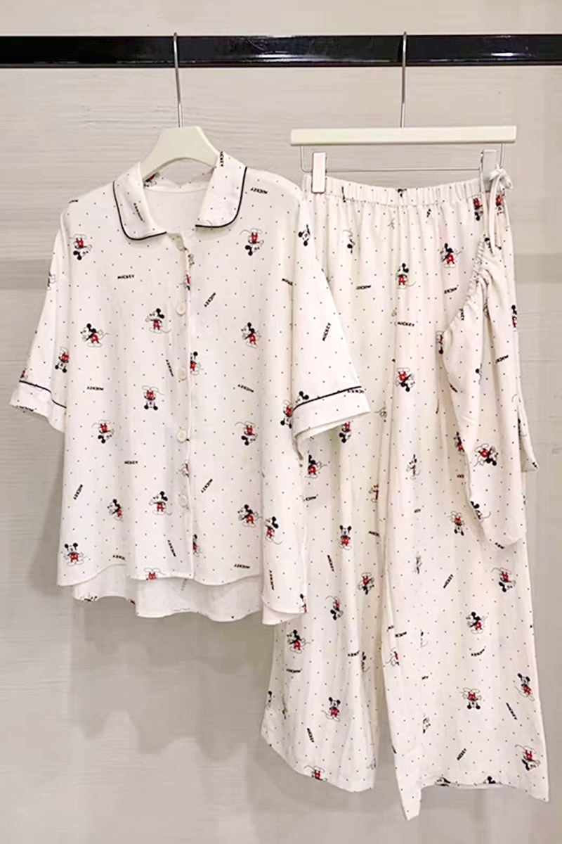 Summer Cotton Homewear Women Short Sleeve Shorts 2 Pcs Breathable Comf photo 6 (style local-纯欣宝货号CXB)