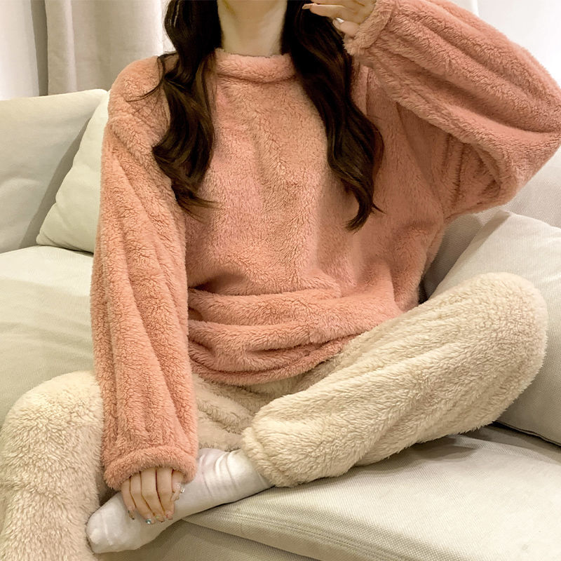 Summer Cotton Homewear Women Short Sleeve Shorts 2 Pcs Breathable Comf photo 2 (style local-绒款统一价可混合上)