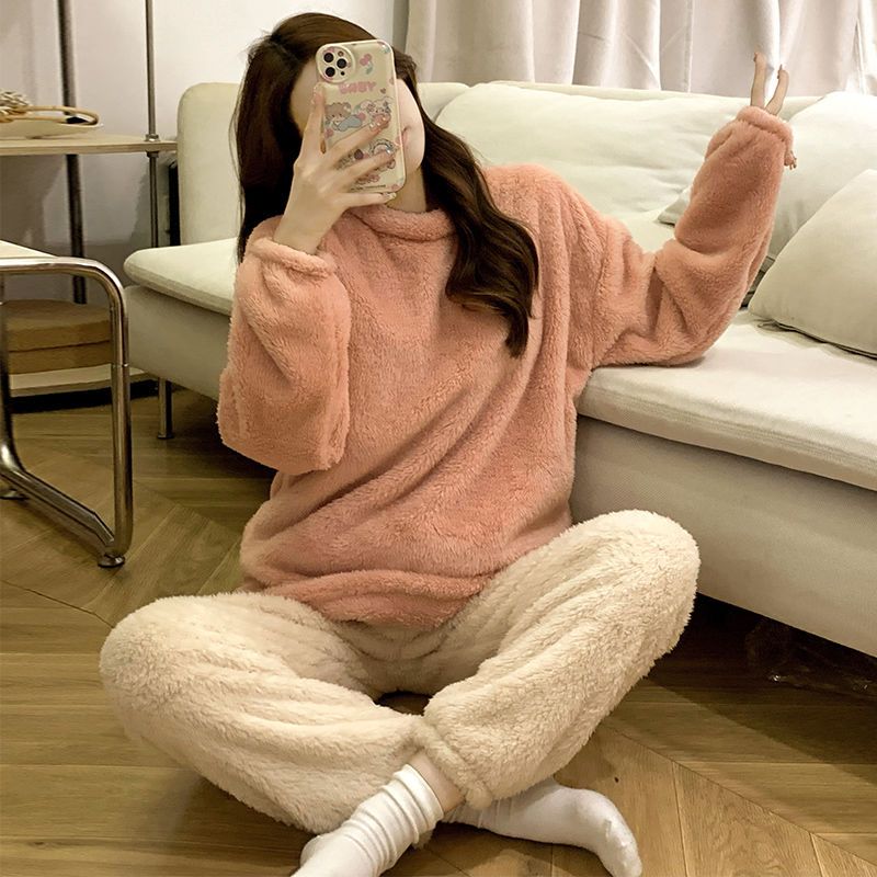 Summer Cotton Homewear Women Short Sleeve Shorts 2 Pcs Breathable Comf photo 4 (style local-绒款统一价可混合上)